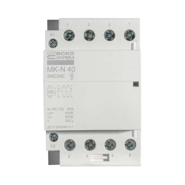 Модульний контактор MK-N 4P 40A 2NO2NC 220V