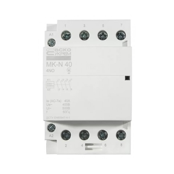 Модульний контактор MK-N 4P 40A 4NO 220V
