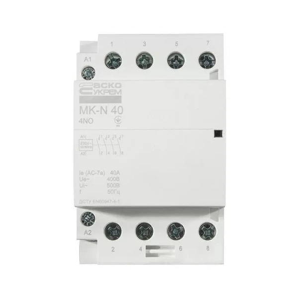 Модульний контактор MK-N 4P 40A 4NO 220V