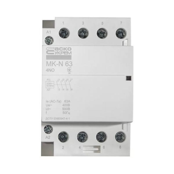 Модульний контактор MK-N 4P 63A 4NO 220V