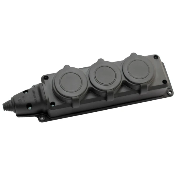 Колодка потрійна ERKA 6003 із заглушками 3х16 (каучук) (360105)