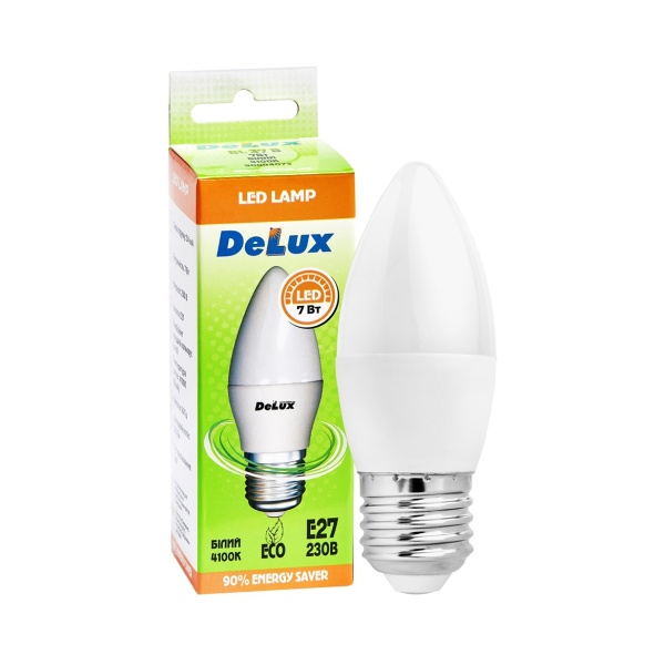 Світлодіодна лампа DELUX BL37B 7Вт 6500K 220В E27