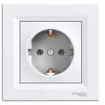 Розетка із заземленням біла ASFORA Schneider Electric (EPH2900121)
