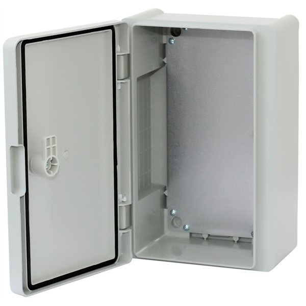 Щит ERKA 022, 200*300*120 з монтажною панеллю, опалові двері, IP65