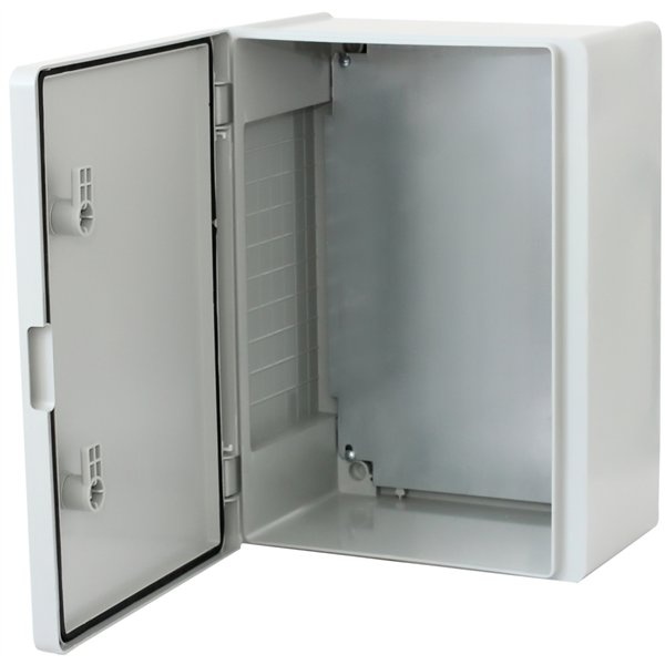 Щит ERKA 023, 300*400*180 з монтажною панеллю, опалові двері, IP65
