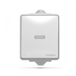 VIDEX BINERA IP65 Выключатель наружный 1кл с подсветкой серый (VF-BNW11L-G) (10/100) - Зображення 2