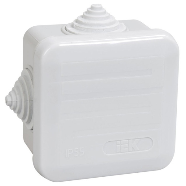 Коробка КМ41236 розп.для о/п 70х70х40мм IP44 (4 г/в, зах.кр)