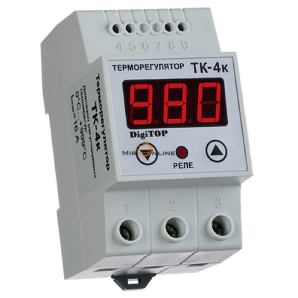 Одноканальний терморегулятор ТК-4к DigiTOP (на DIN-рейку)