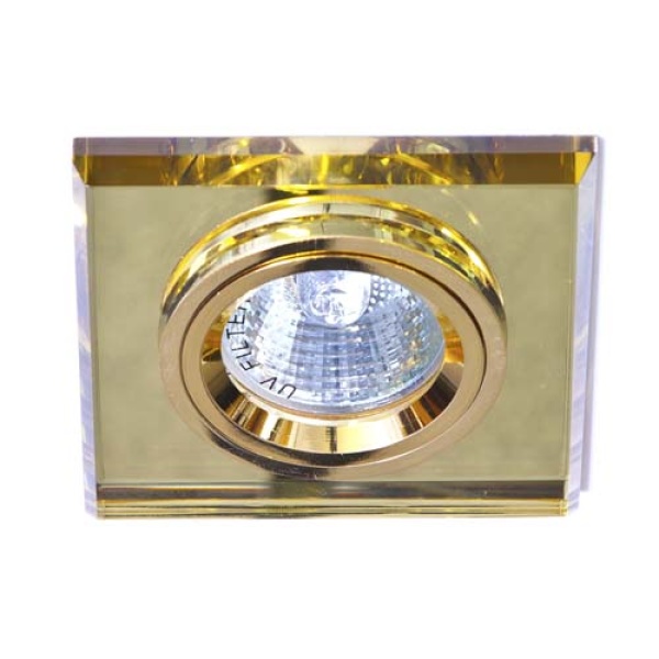 Вбудований світильник Feron 8170-2/(CD3006) жовтий-золото MR16 50W YW/GD (2802)