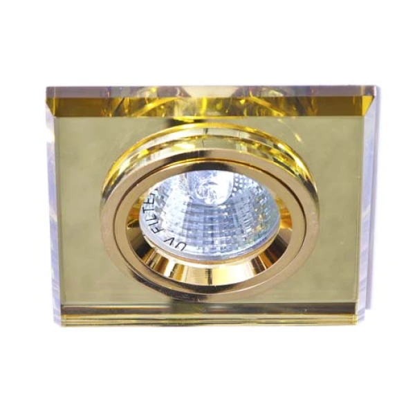 Вбудований світильник Feron 8170-2/(CD3006) жовтий-золото MR16 50W YW/GD (2802)