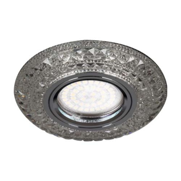 Вбудований світильник Feron CD877 MR16 прозорий з led підсвічуванням SMD2835 12leds (4000K) (5048)