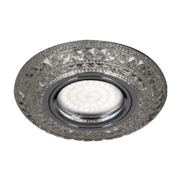 Вбудований світильник Feron CD877 MR16 прозорий з led підсвічуванням SMD2835 12leds (4000K) (5048)