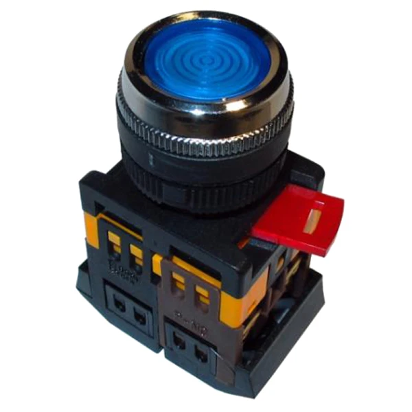 Кнопка ABLFS-22 синій d22мм неон/240В 1з+1р IEK (BBT30-ABLFS-K07)