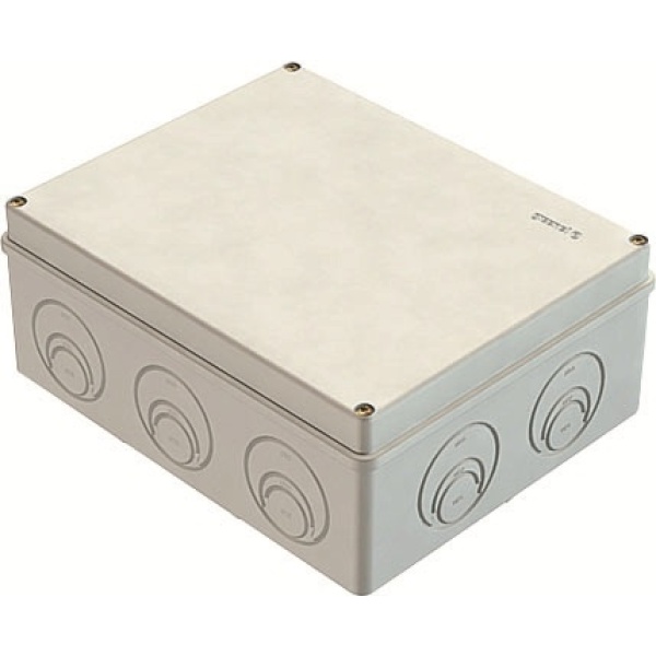Коробка КМ41272 розпаювальна для о/п 240х195х90 мм IP55 (RAL7035, кабельні вводи 5 шт) (UKO10-240-195-090-K41-55)
