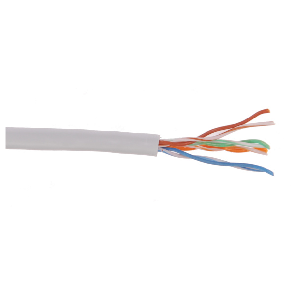 ITK Кабель зв'язку кручена пара U/UTP категорії 5E 4х2х24 (0,51мм) AWG solid, PVC, 305м, сірий (LC1-C5E04-111)