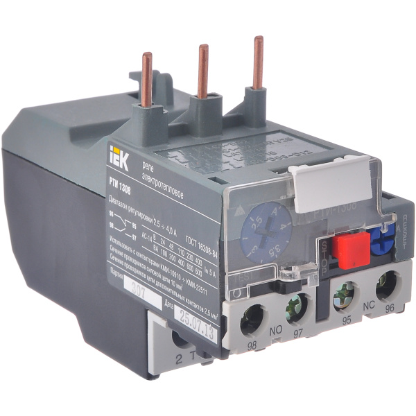 Реле РТІ-1308 електротеплове 2,5-4,0 А IEK (DRT10-D025-0004)