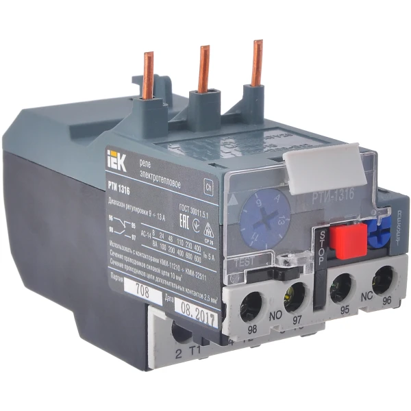 Реле РТІ-1316 електротеплове 9-13А IEK (DRT10-0009-0013)