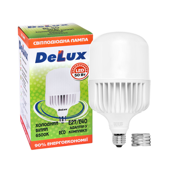 Світлодіодна лампа DELUX BL 80 50w Е27  6500K R  адаптер
