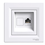 Розетка комп'ютерна RJ45 UTP КАТ. 5Е біла ASFORA Schneider Electric (EPH4300121)