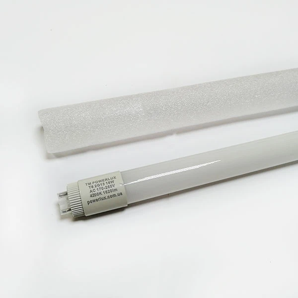 Лампа LED POWERLUX T8 18W 220V 1200mm 1620Lm 4000K скло 2G13