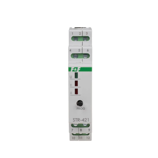 Реле керування ролетами F&F STR-421-24V напруга 24V AC/DC, двокнопочне