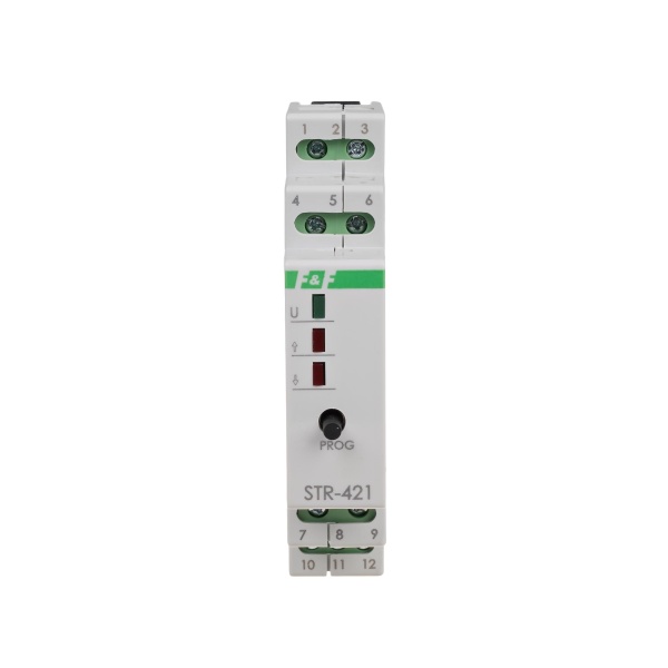 Реле керування ролетами F&F STR-421 напруга 230V AC, двокнопочне