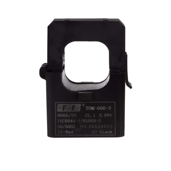 Трансформатор струму F&F TOM-600-5, з розбірним сердечником, 600/5
