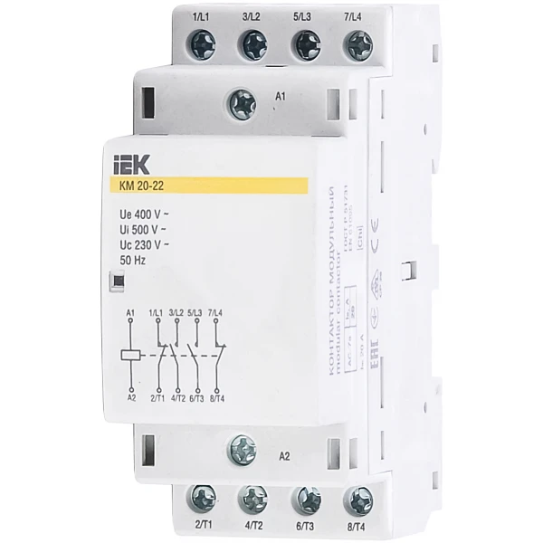 Контактор модульний КМ20-22 AC IEK (MKK20-20-22)
