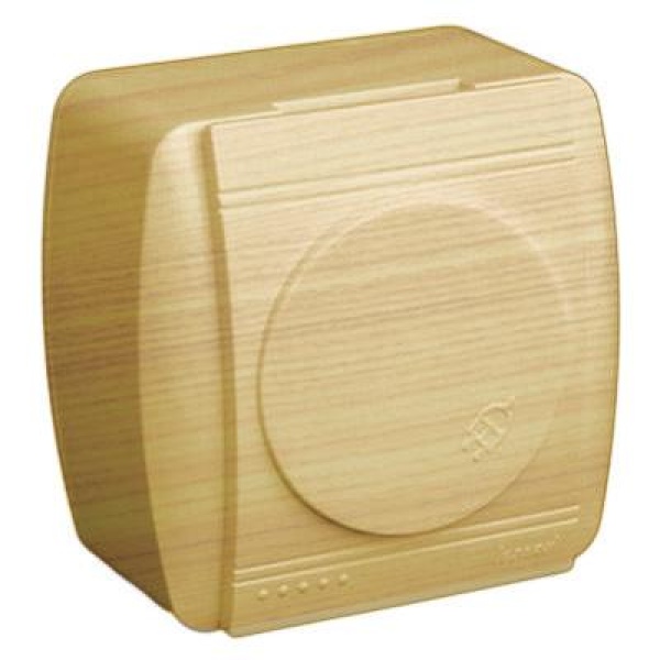 711-4700-123 DEMET Розетка з/з з кришкою Клен (10шт/120шт)