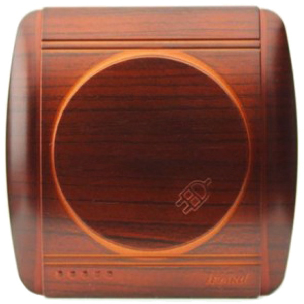 711-0400-123 DEMET Розетка з/з з кришкою Античний Кедр (10шт/120шт)
