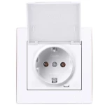 703-0288-123В RAIN Розетка з/з з кришкою ПБТ біла (10шт/120шт)