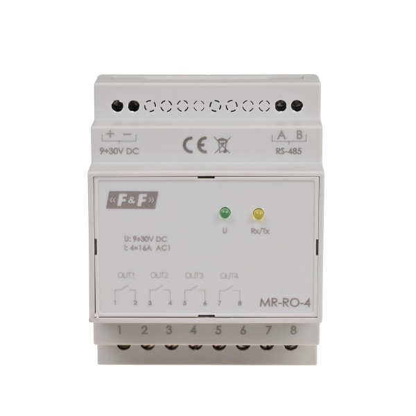 Модуль релейних виходів MR-RO-4, MODBUS RTU