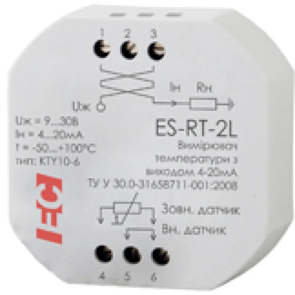 Вимірювач температури ES-RT-2L, для датчиків типу КTY10-6