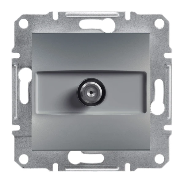 SAT Розетка 4dB прохідна ASFORA сталь Schneider Electric (EPH3700262)