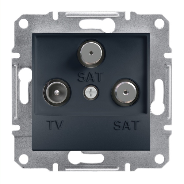 TV-SAT-SAT Розетка кінцева ASFORA антрацит Schneider Electric (EPH3600171)