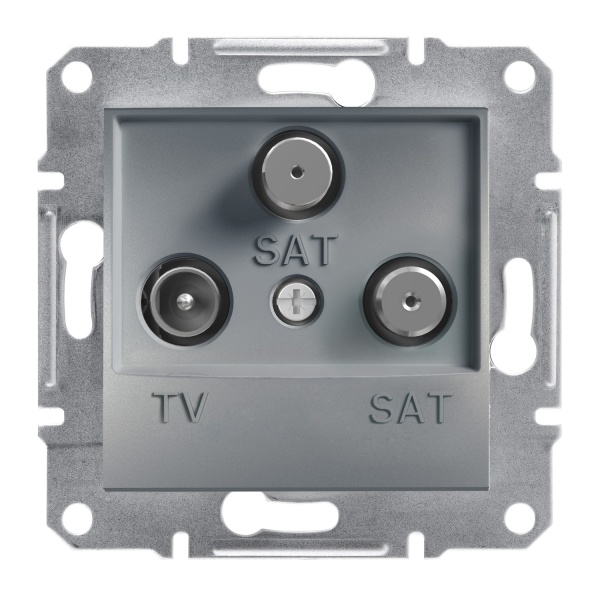 TV-SAT-SAT Розетка кінцева ASFORA сталь Schneider Electric (EPH3600162)