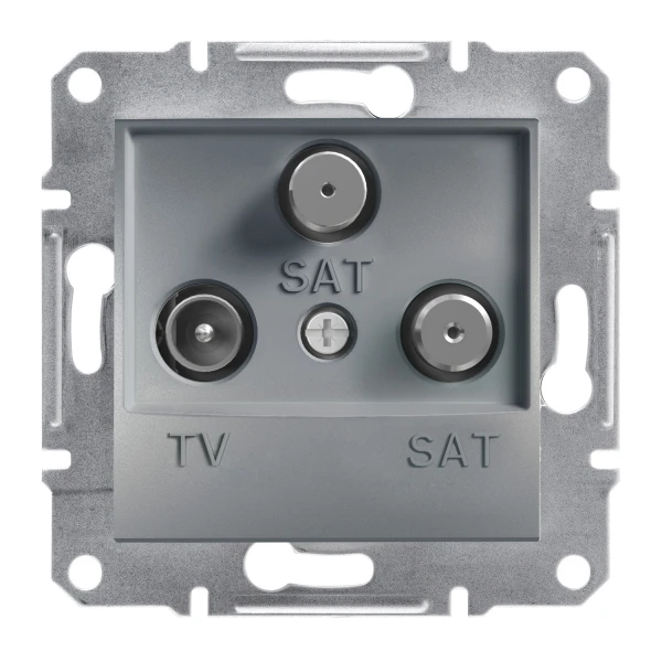 TV-SAT-SAT Розетка кінцева ASFORA сталь Schneider Electric (EPH3600162)