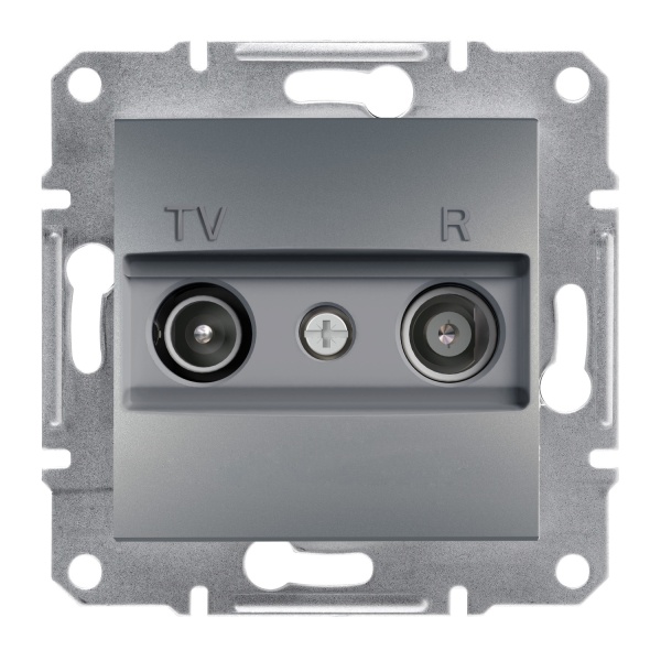 TV/R Розетка 4dB прохідна ASFORA сталь Schneider Electric (EPH3300262)