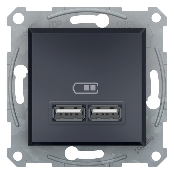 USB Розетка 2,1A антрацит ASFORA Schneider Electric (EPH2700271)