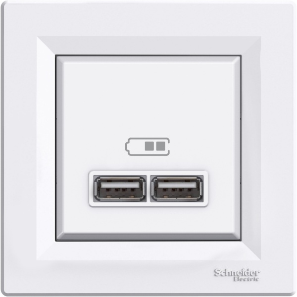 USB Розетка 2,1A біла ASFORA Schneider Electric (EPH2700221)