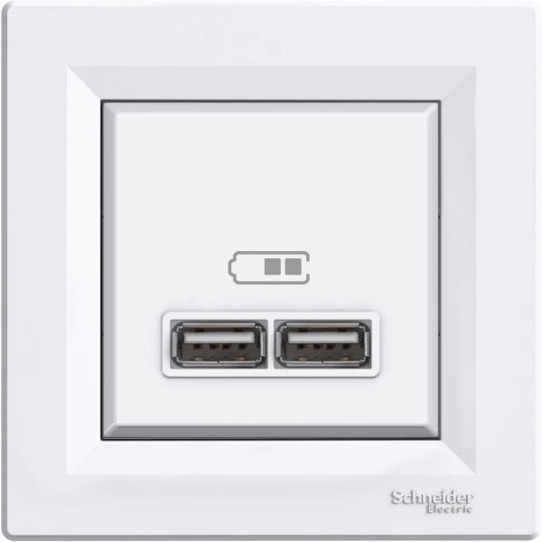 USB Розетка 2,1A біла ASFORA Schneider Electric (EPH2700221)