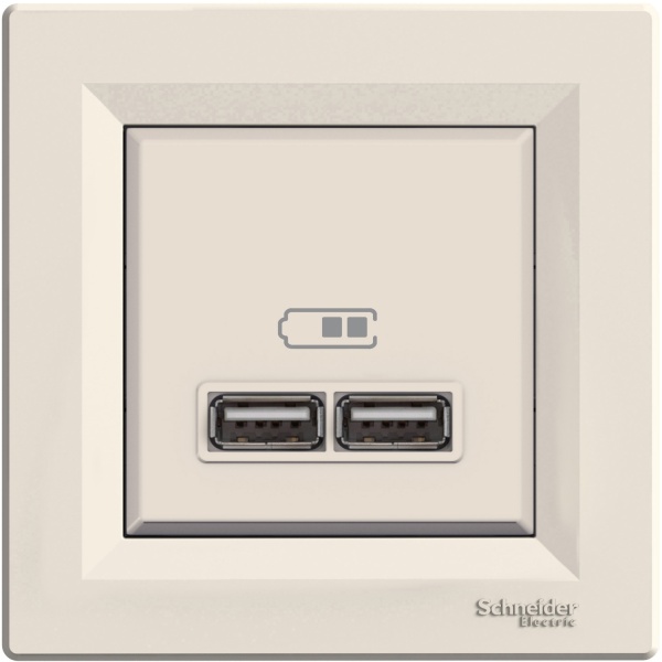 USB Розетка 2,1A крем ASFORA Schneider Electric (EPH2700223)