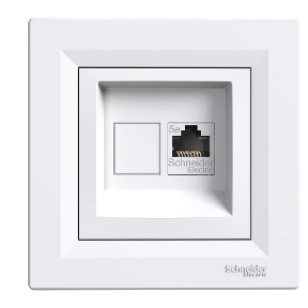 Розетка комп'ютерна RJ45 STP КАТ. 5Е біла ASFORA Schneider Electric (EPH5000121)