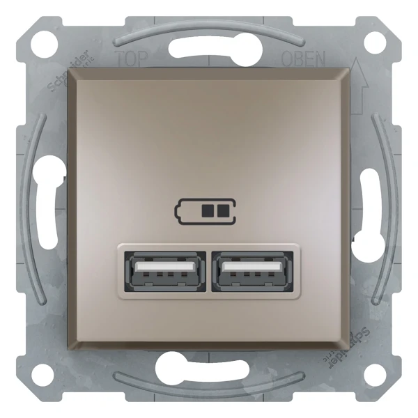 USB Розетка 2,1A бронза ASFORA Schneider Electric (EPH2700269)
