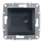 Розетка комп'ютерна RJ45 UTP КАТ. 5Е ASFORA антрацит Schneider Electric (EPH4300171)
