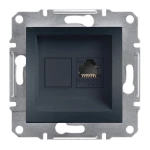 Розетка комп'ютерна RJ45 UTP КАТ. 5Е ASFORA антрацит Schneider Electric (EPH4300171)