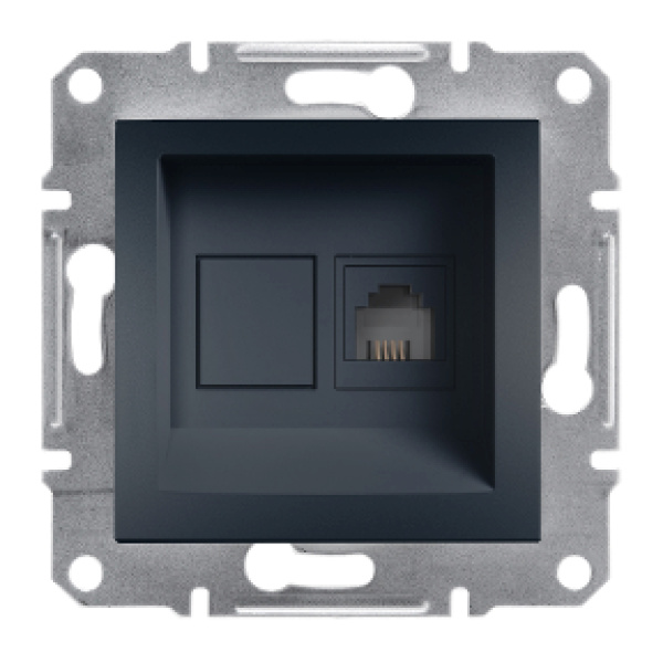Розетка телефонна RJ11 ASFORA антрацит Schneider Electric (EPH4100171)