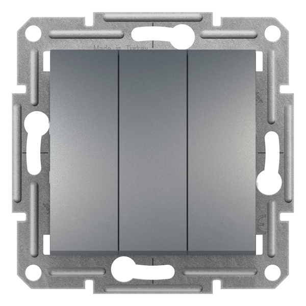 Вимикач триклавішний сталь ASFORA Schneider Electric (EPH2100162)