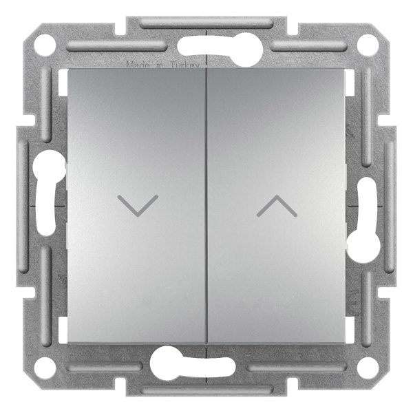 Вимикач для жалюзі, самозатискний, ASFORA алюміній Schneider Electric (EPH1300161)