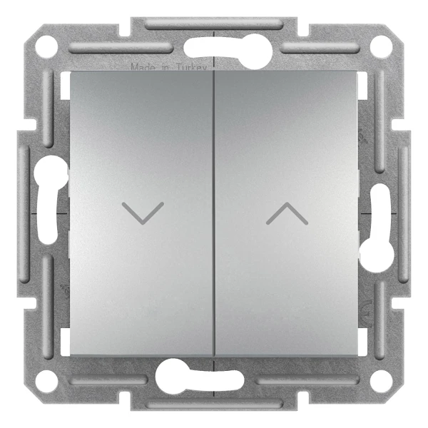 Вимикач для жалюзі, самозатискний, ASFORA алюміній Schneider Electric (EPH1300161)